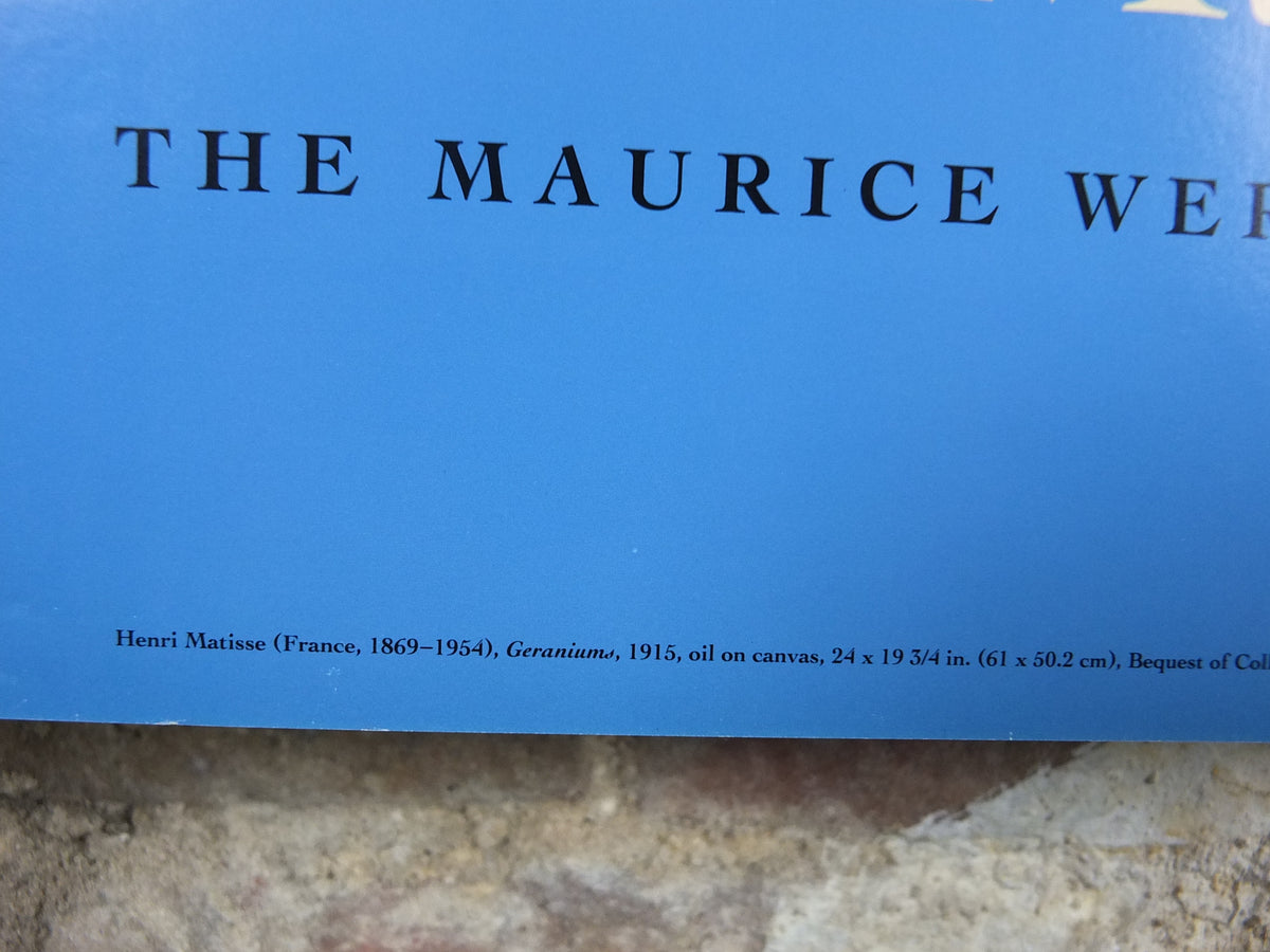 Original 1993 Henri Matisse “Geraniums” LACMA Museum Exhibition Poster