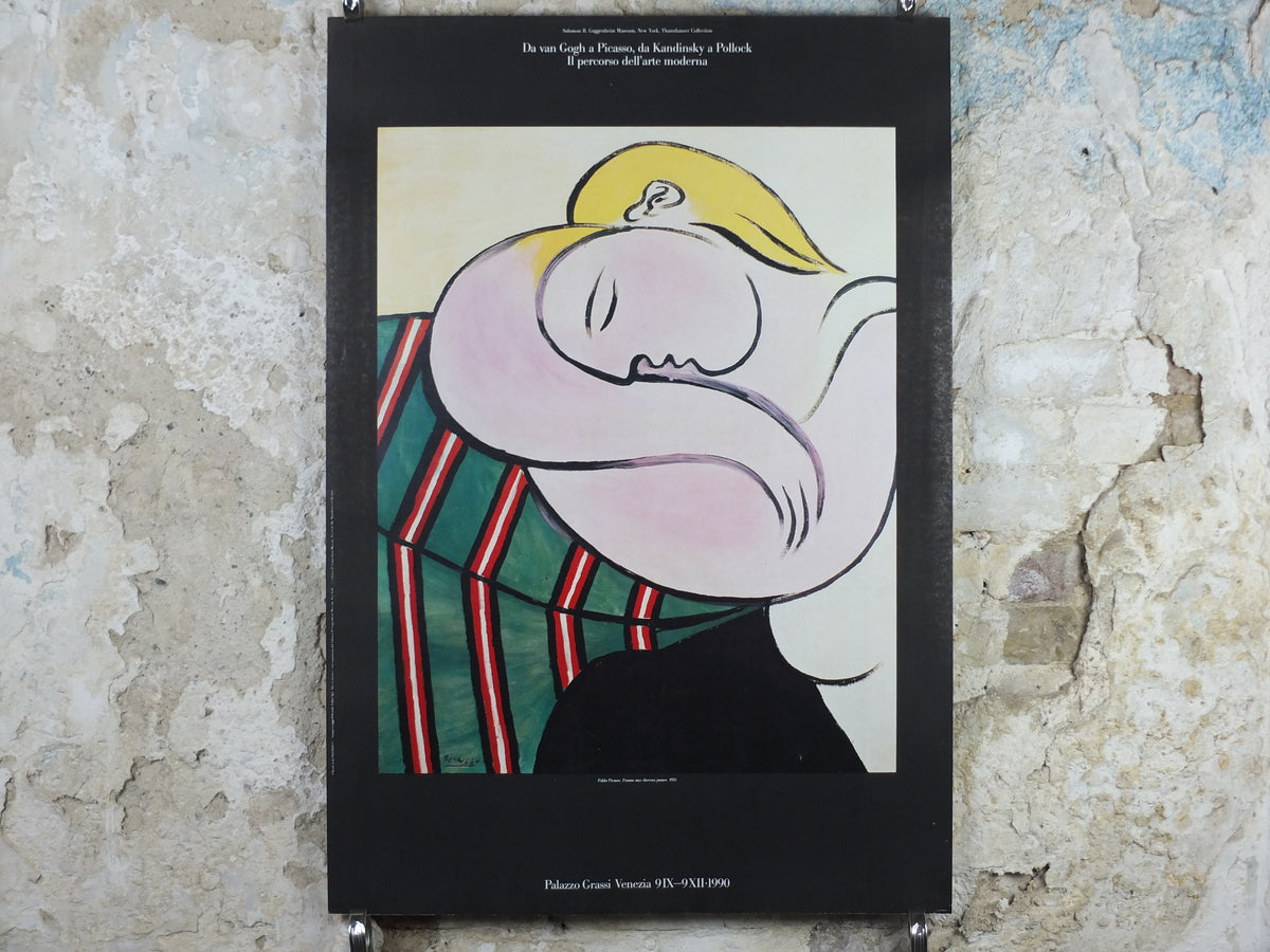 Original 1990 Pablo Picasso Exhibition Poster – Femme aux cheveux jaunes – Palazzo Grassi Venice