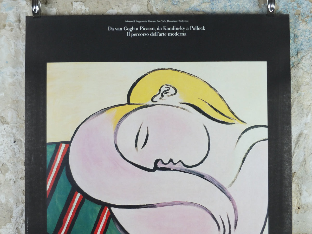 Original 1990 Pablo Picasso Exhibition Poster – Femme aux cheveux jaunes – Palazzo Grassi Venice
