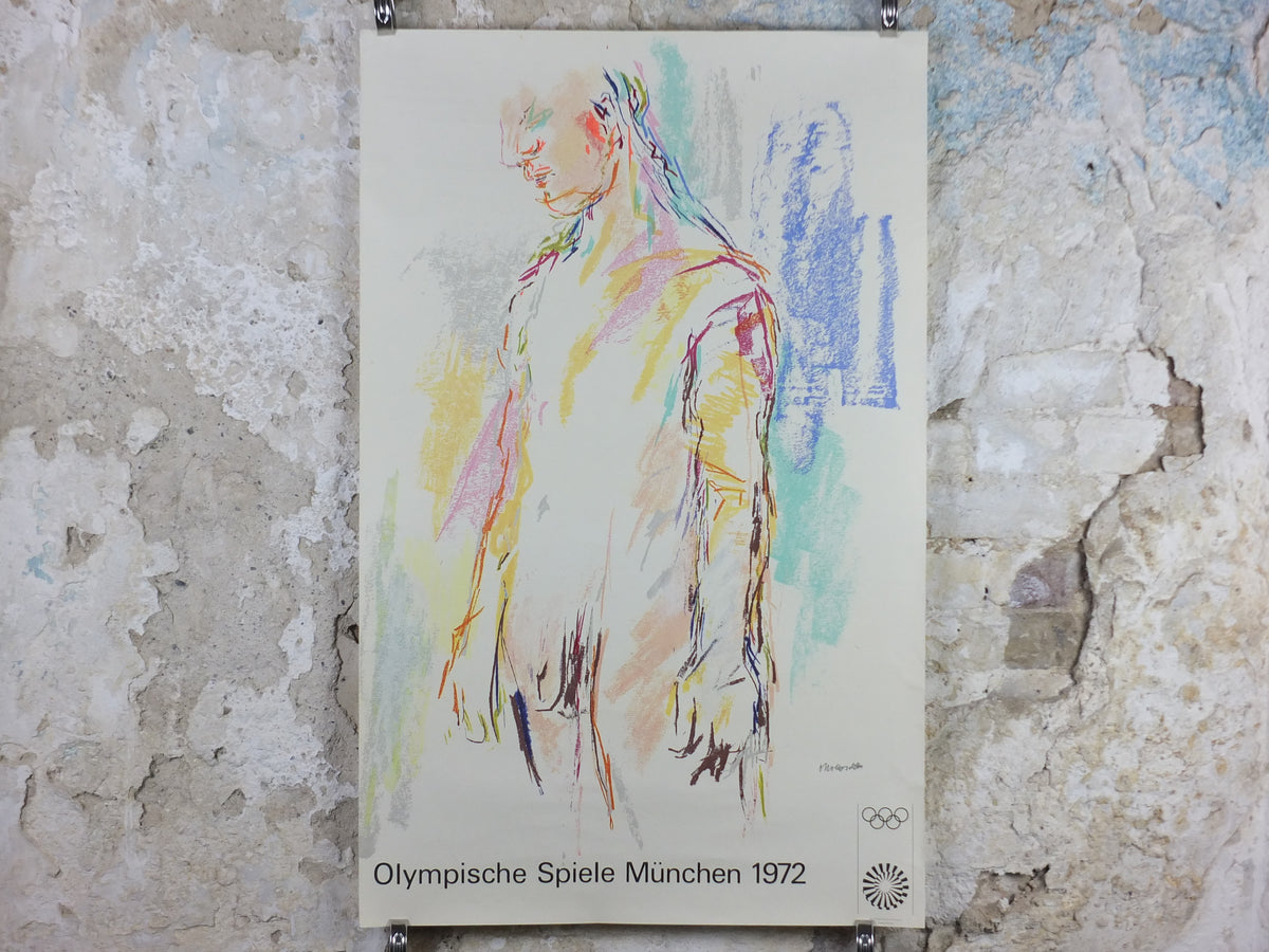 Original Oskar Kokoschka Munich 1972 Olympic Art Poster – Edition Olympia