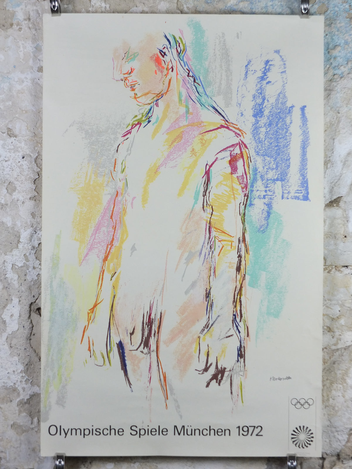 Original Oskar Kokoschka Munich 1972 Olympic Art Poster – Edition Olympia