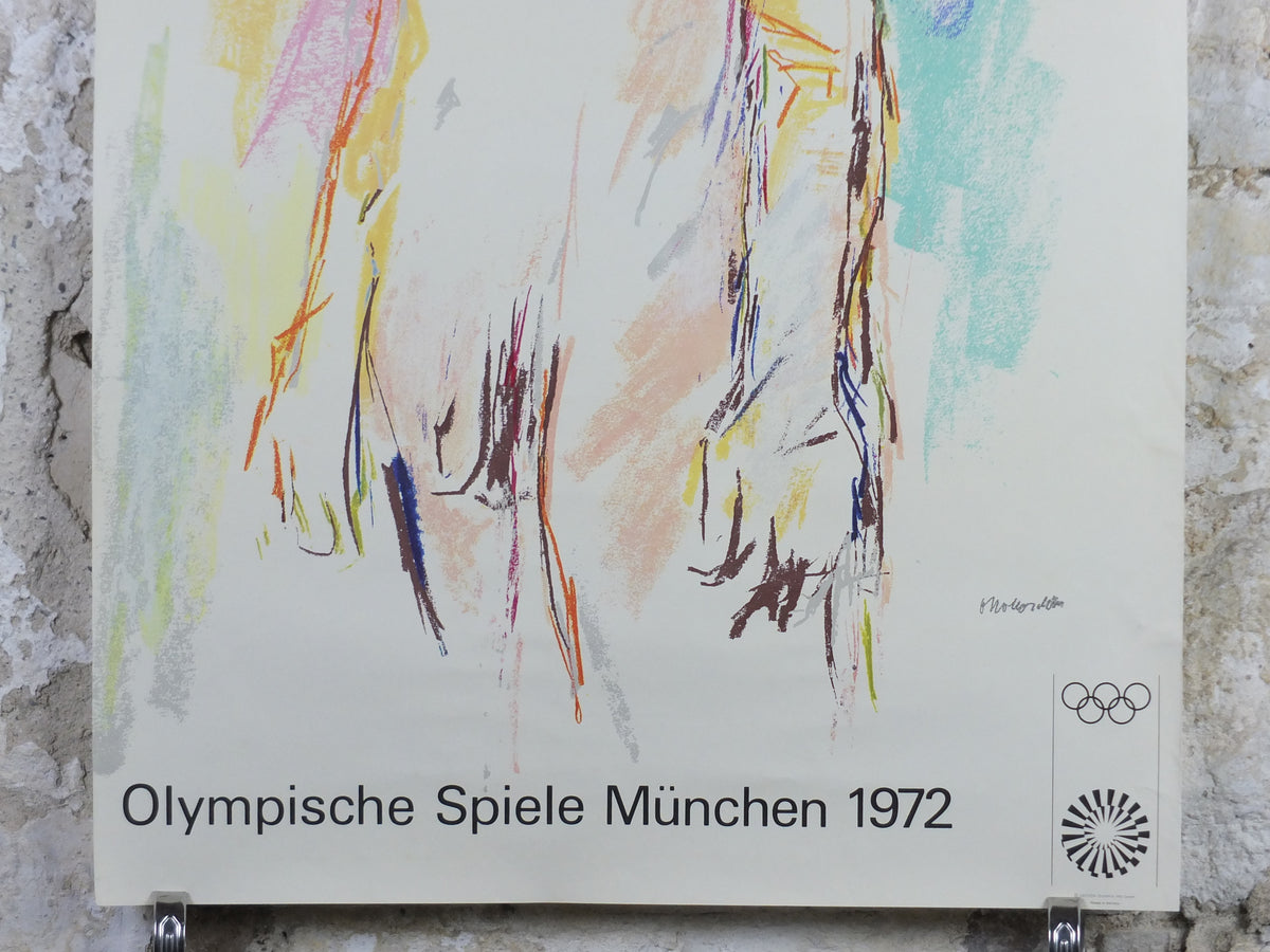 Original Oskar Kokoschka Munich 1972 Olympic Art Poster – Edition Olympia