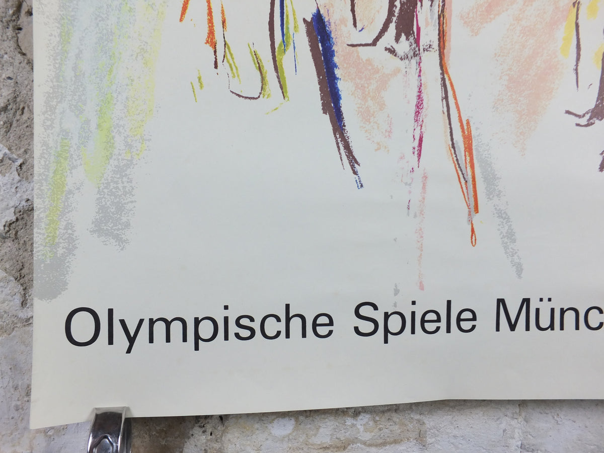 Original Oskar Kokoschka Munich 1972 Olympic Art Poster – Edition Olympia