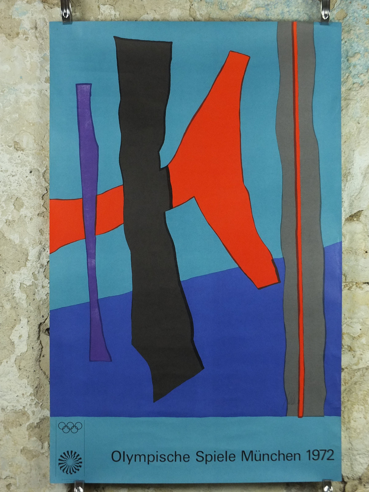 Original Fritz Winter Munich 1972 Olympic Art Poster – Edition Olympia