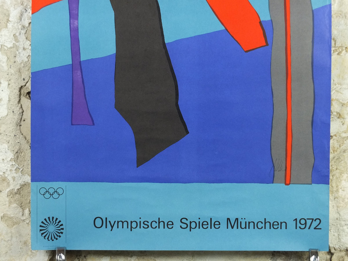 Original Fritz Winter Munich 1972 Olympic Art Poster – Edition Olympia