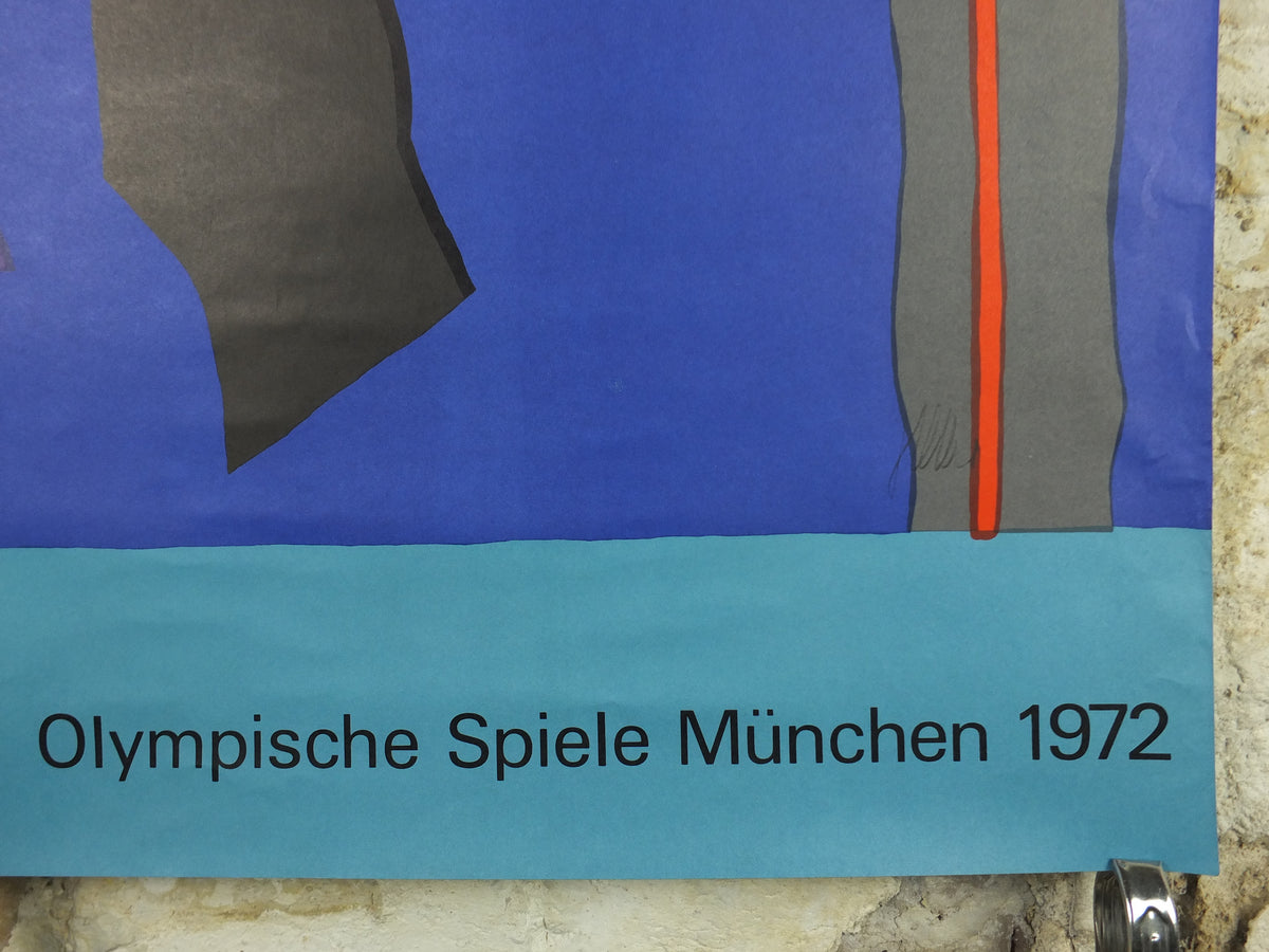 Original Fritz Winter Munich 1972 Olympic Art Poster – Edition Olympia