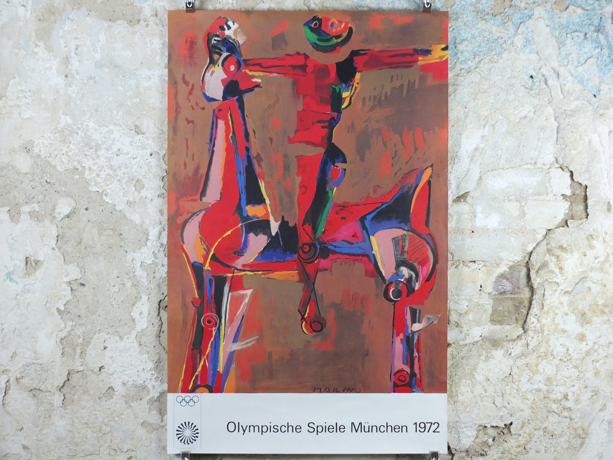 Original Marino Marini Munich 1972 Olympic Art Poster – Edition Olympia
