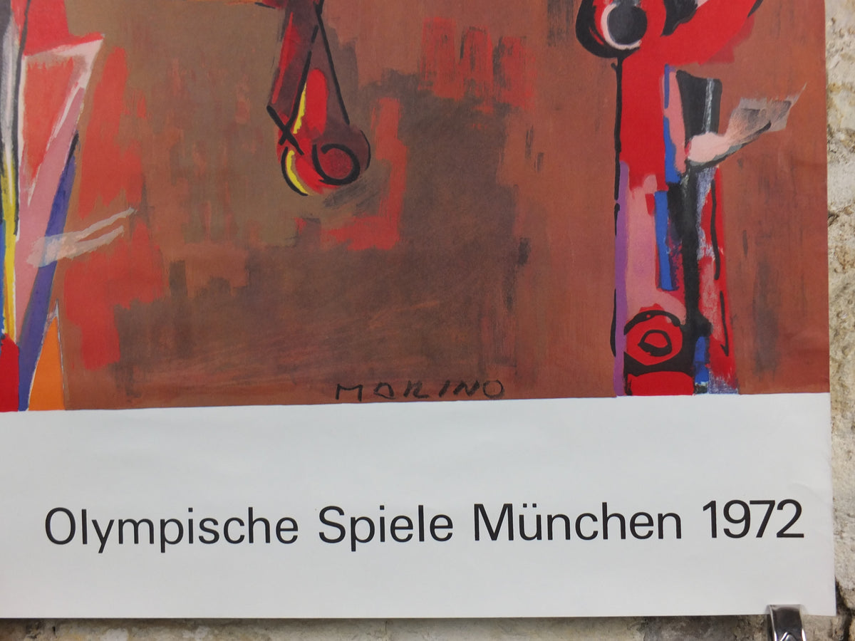 Original Marino Marini Munich 1972 Olympic Art Poster – Edition Olympia