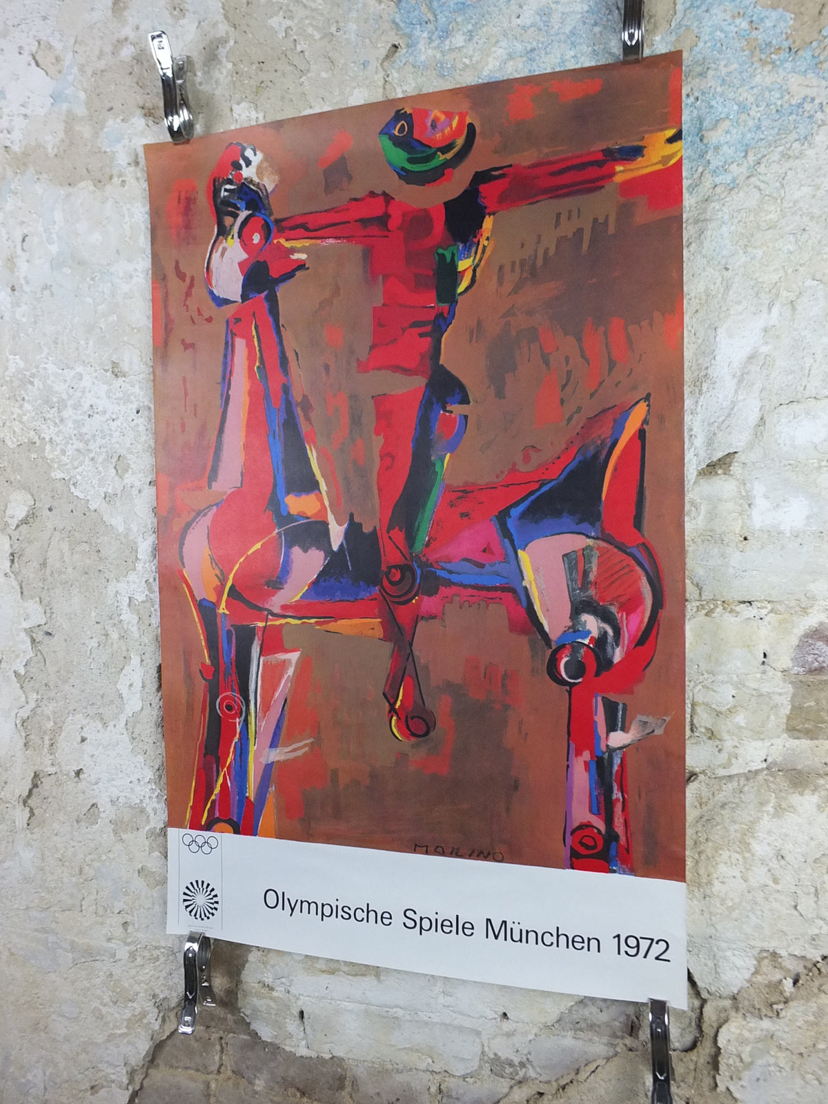 Original Marino Marini Munich 1972 Olympic Art Poster – Edition Olympia
