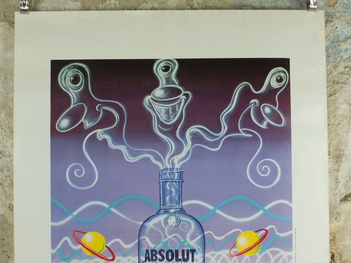 Original 1987 Kenny Scharf “Absolut Scharf” Vintage Advertising Poster