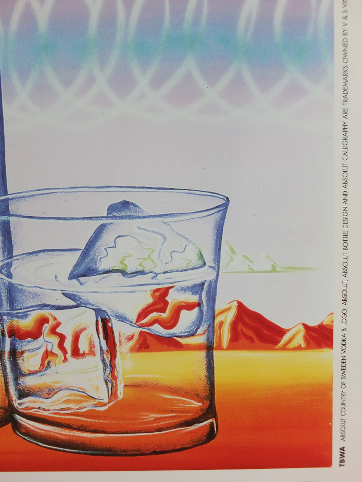 Original 1987 Kenny Scharf “Absolut Scharf” Vintage Advertising Poster