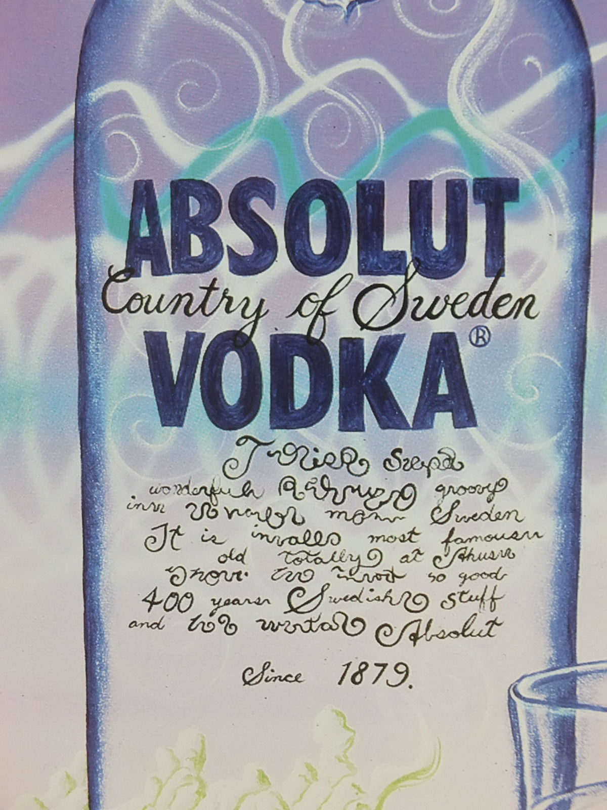 Original 1987 Kenny Scharf “Absolut Scharf” Vintage Advertising Poster