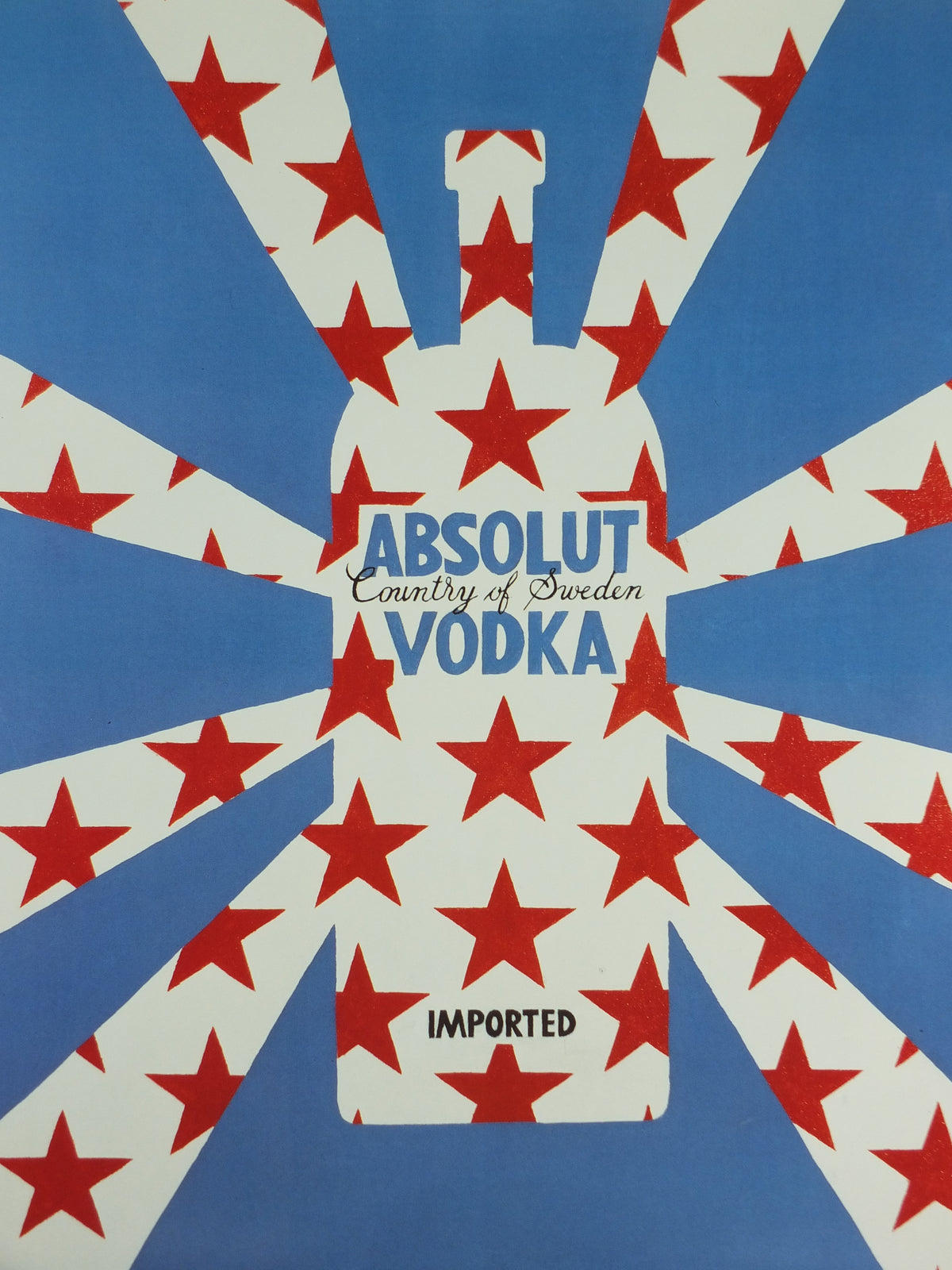 1991 Rostislav Lebedev Advertising Poster – Absolut Vodka Glasnost Sots Art – Original Vintage Paper