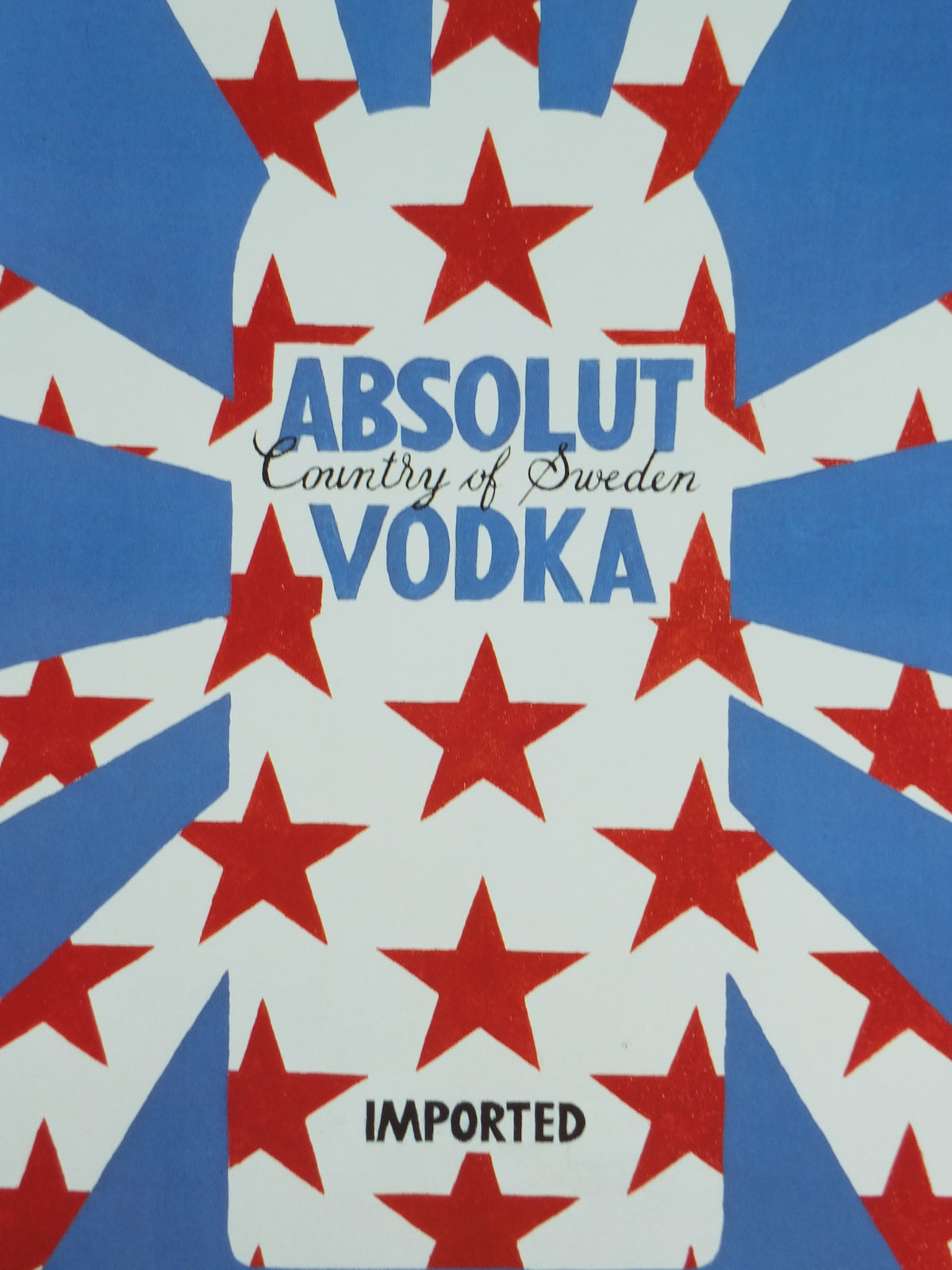 1991 Rostislav Lebedev Advertising Poster – Absolut Vodka Glasnost Sots Art – Original Vintage Paper