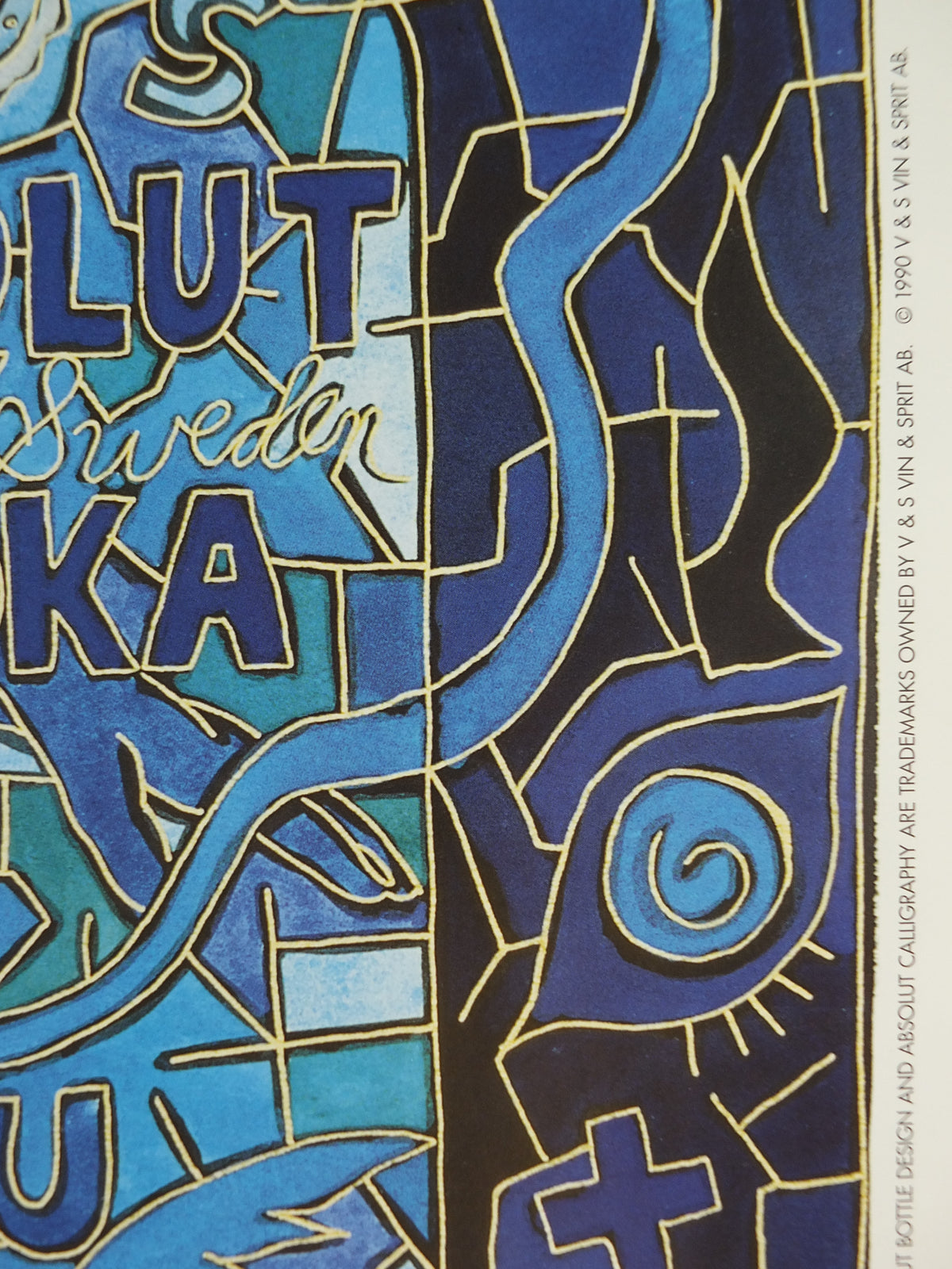 Original 1990 Absolut Echo Advertising Poster by Alex Echo