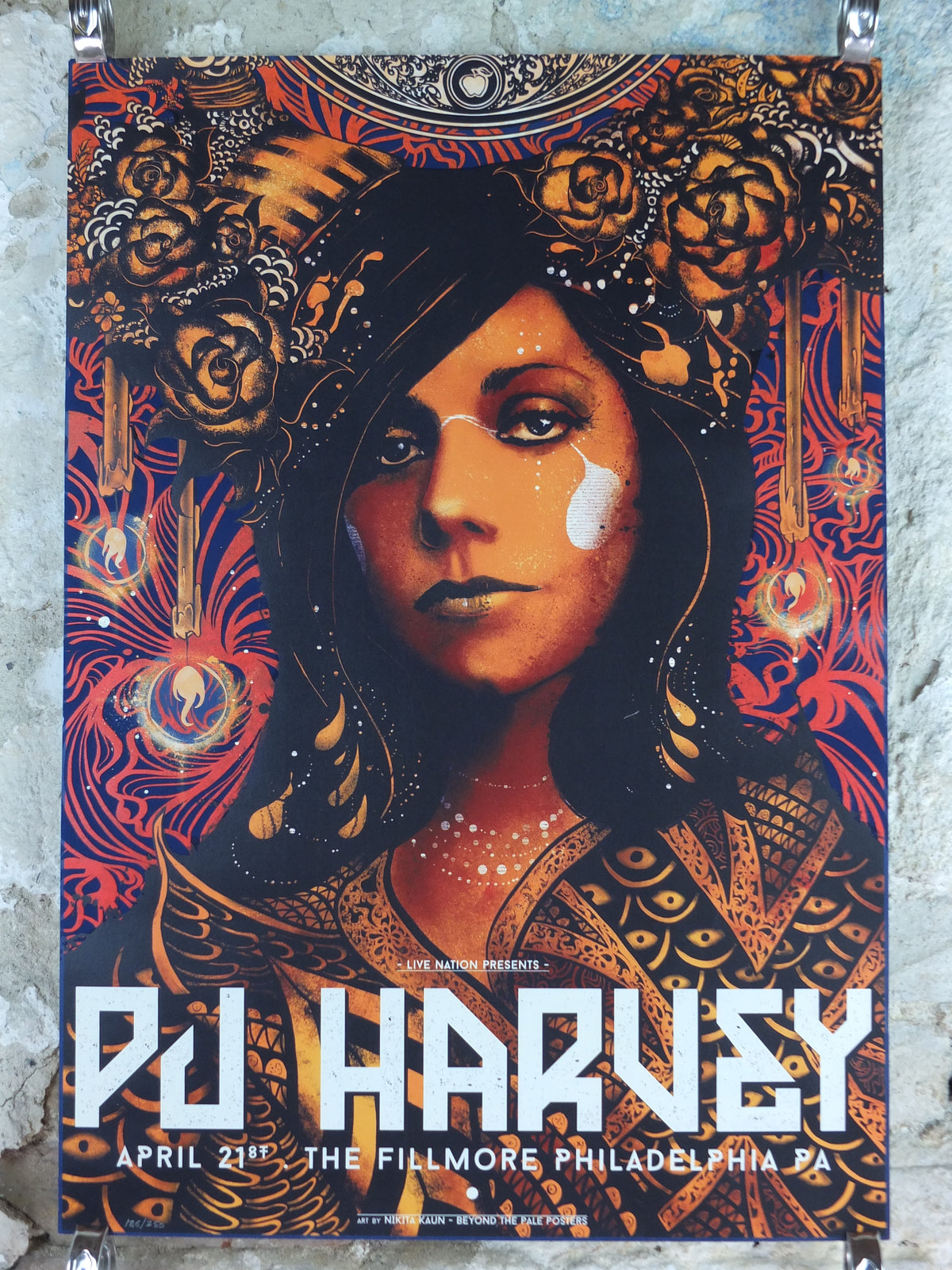 PJ Harvey Philadelphia 2017 Concert Poster – Nikita Kaun – Numbered 186/250