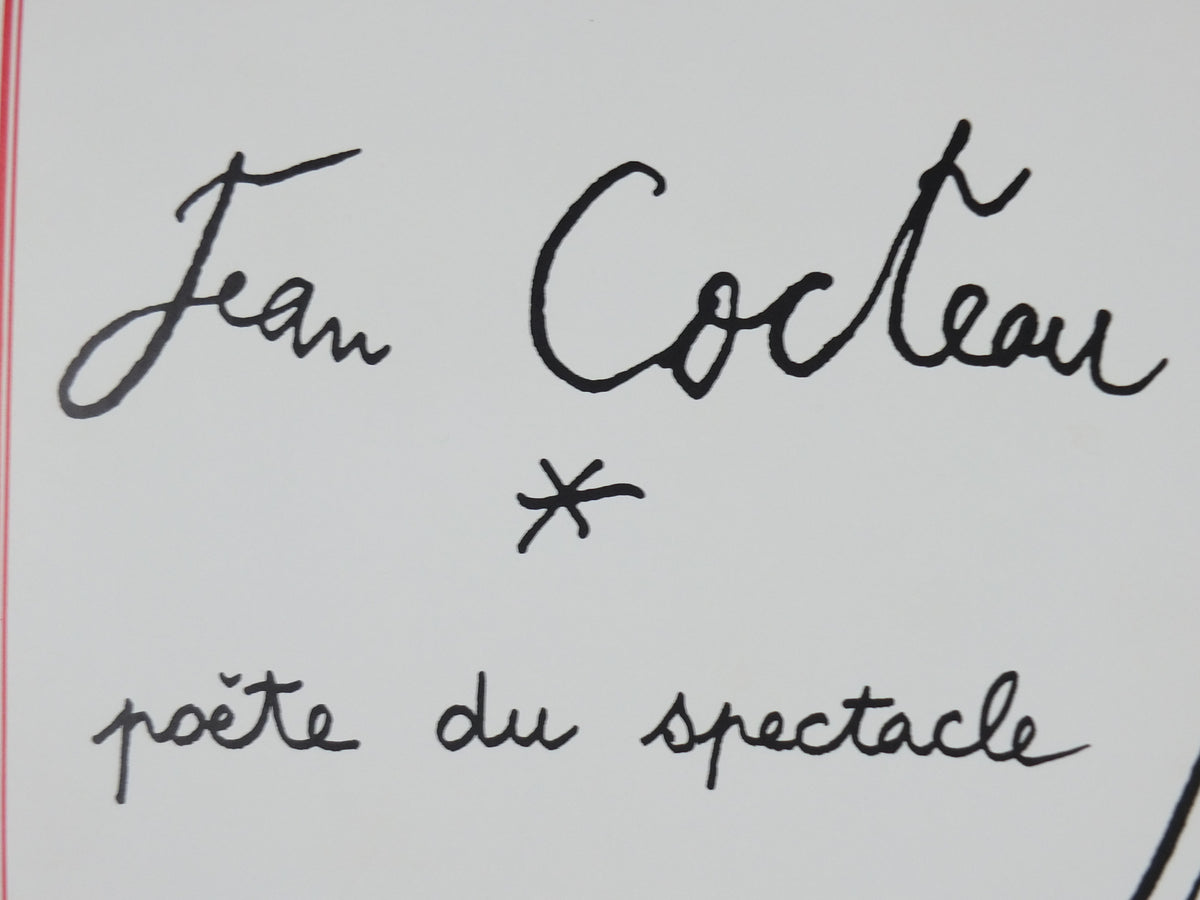Original 1984 Jean Cocteau “Poète du spectacle” Paris Exhibition Poster