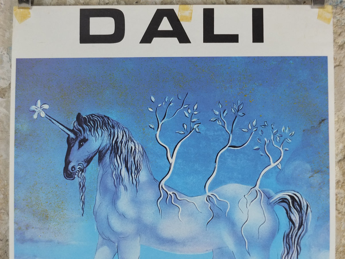 1987 Salvador Dalí Exhibition Poster – The Happy Unicorn – Saint-Tropez
