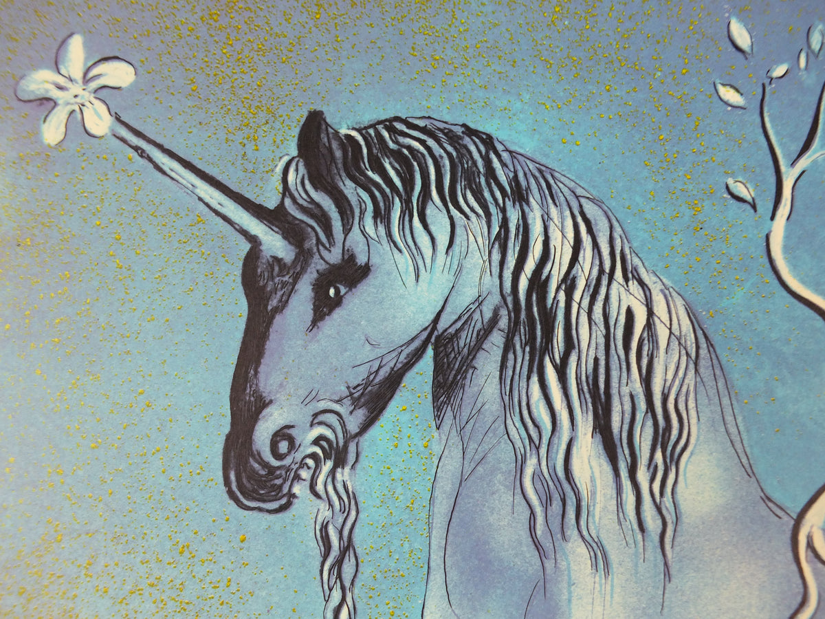 1987 Salvador Dalí Exhibition Poster – The Happy Unicorn – Saint-Tropez