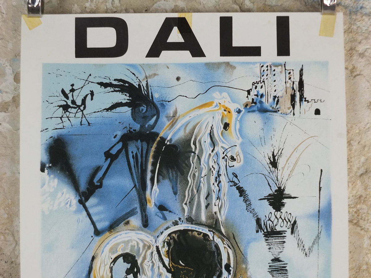 Salvador Dalí 1988 Vintage Exhibition Poster – Don Quixote – Saint-Tropez