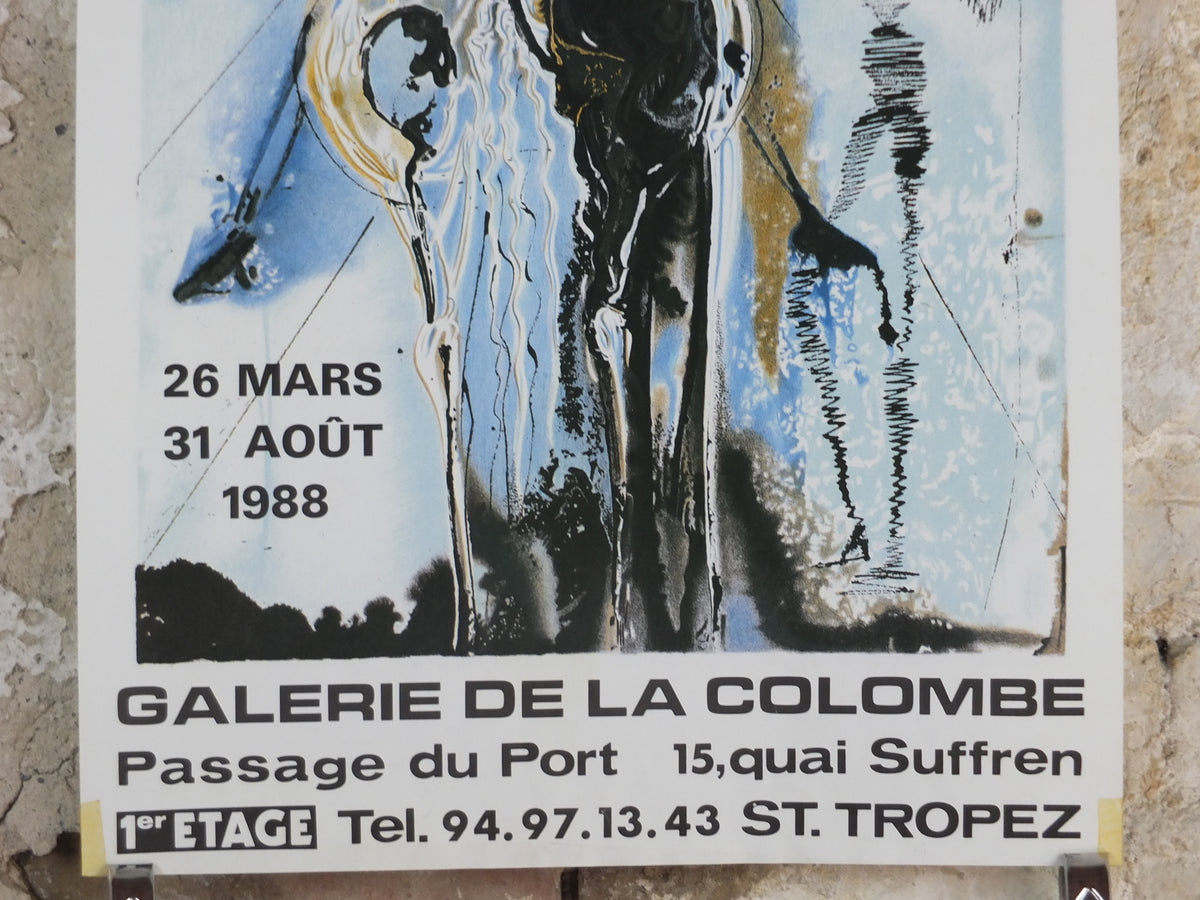 Salvador Dalí 1988 Vintage Exhibition Poster – Don Quixote – Saint-Tropez