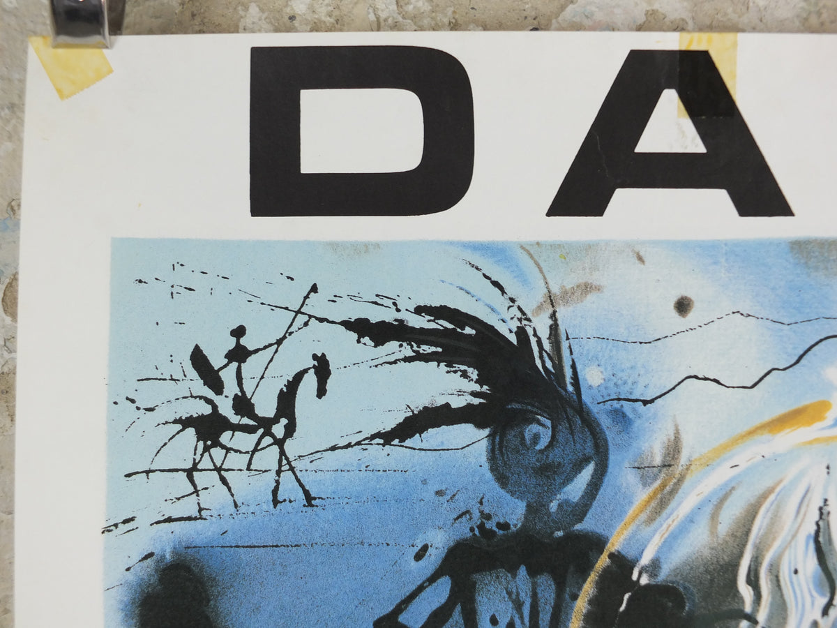 Salvador Dalí 1988 Vintage Exhibition Poster – Don Quixote – Saint-Tropez