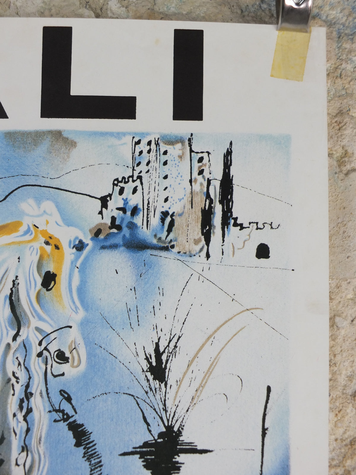 Salvador Dalí 1988 Vintage Exhibition Poster – Don Quixote – Saint-Tropez