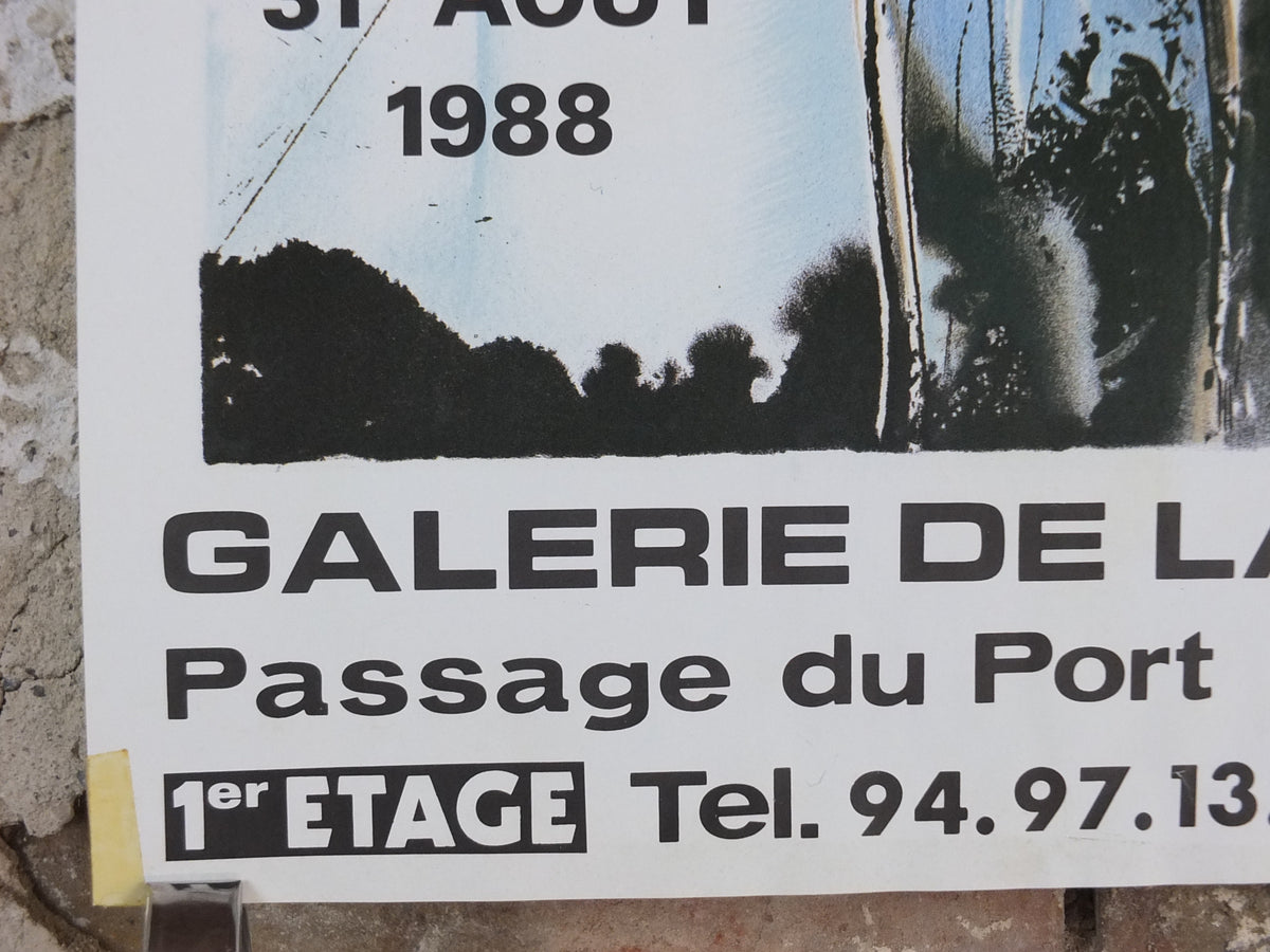 Salvador Dalí 1988 Vintage Exhibition Poster – Don Quixote – Saint-Tropez