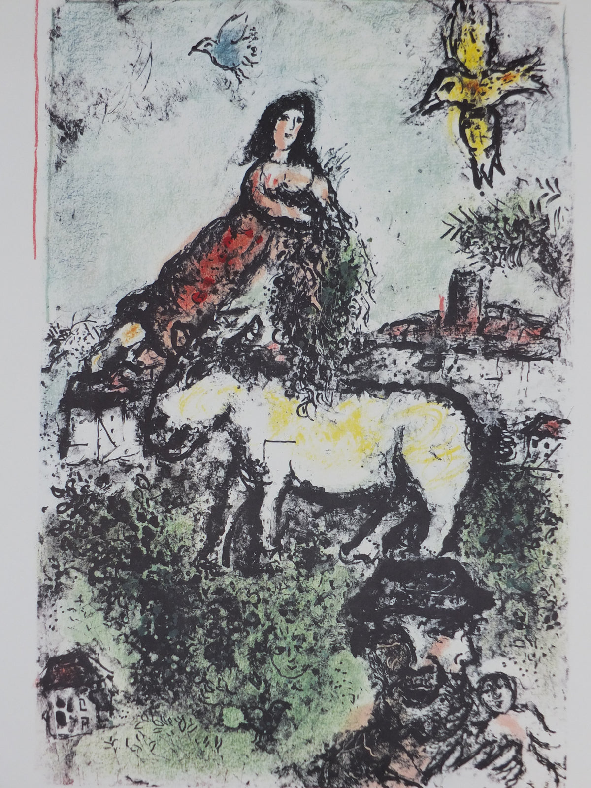 Marc Chagall 1982 Vence Exhibition Poster – Fondation Émile Hugues – Vintage French Art