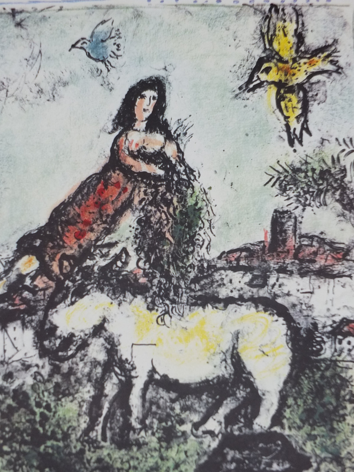 Marc Chagall 1982 Vence Exhibition Poster – Fondation Émile Hugues – Vintage French Art