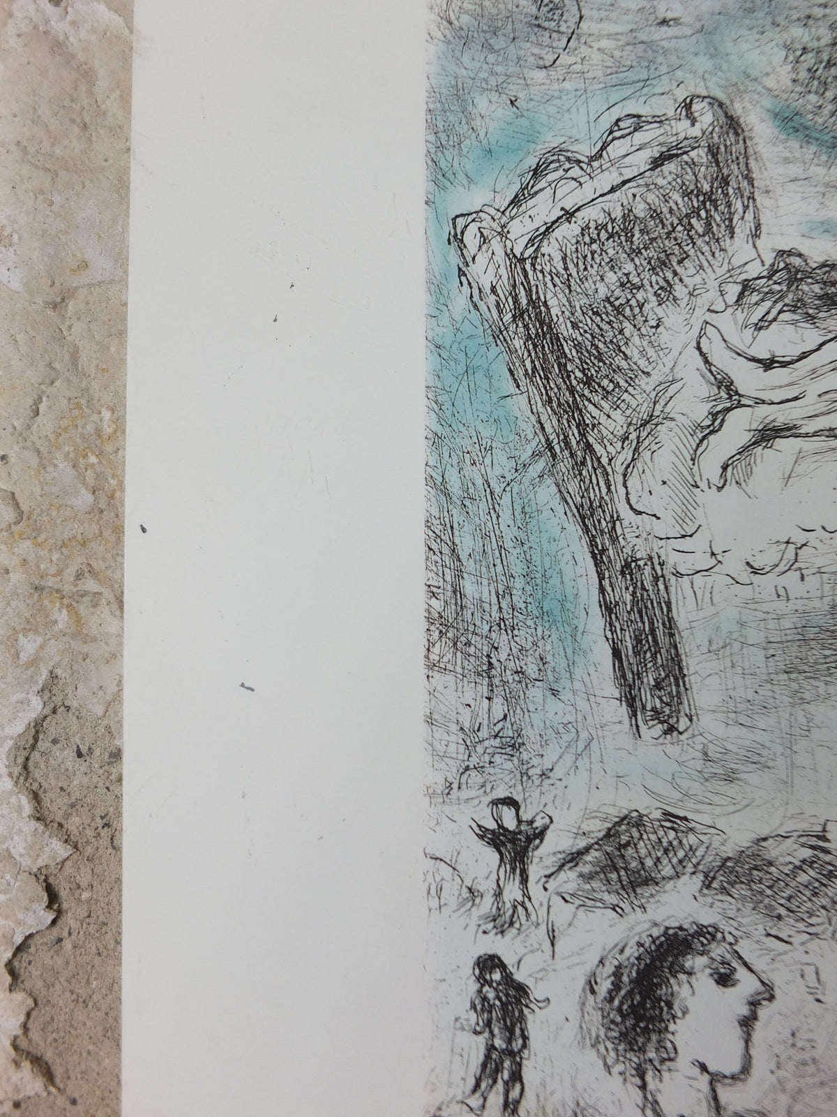 1986 Marc Chagall Maeght Exhibition Poster – Lovers in Bed, Aalborg