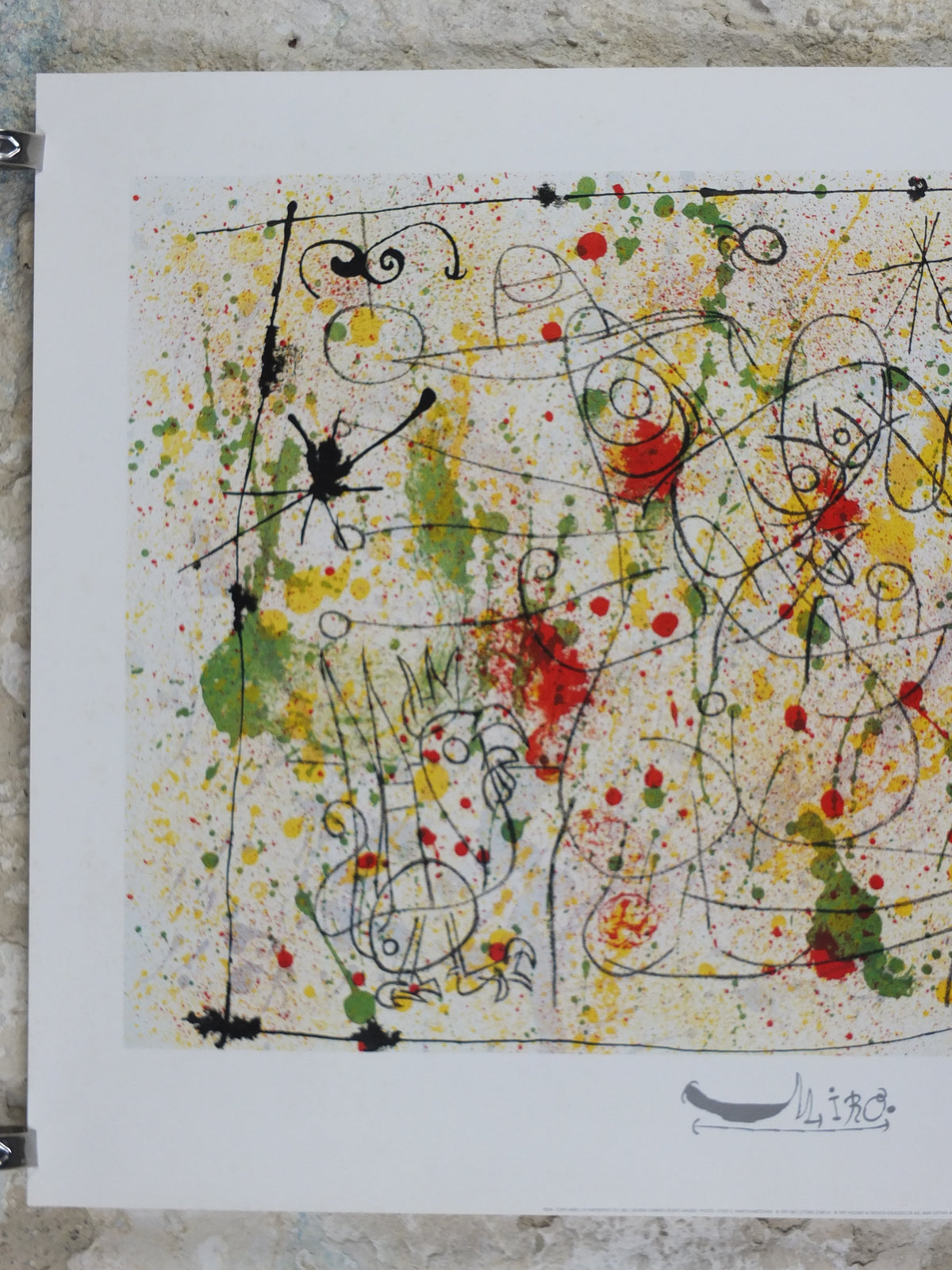 1991 Joan Miró The Birth of Ubu Poster – Vintage Swiss Abstract Art Print