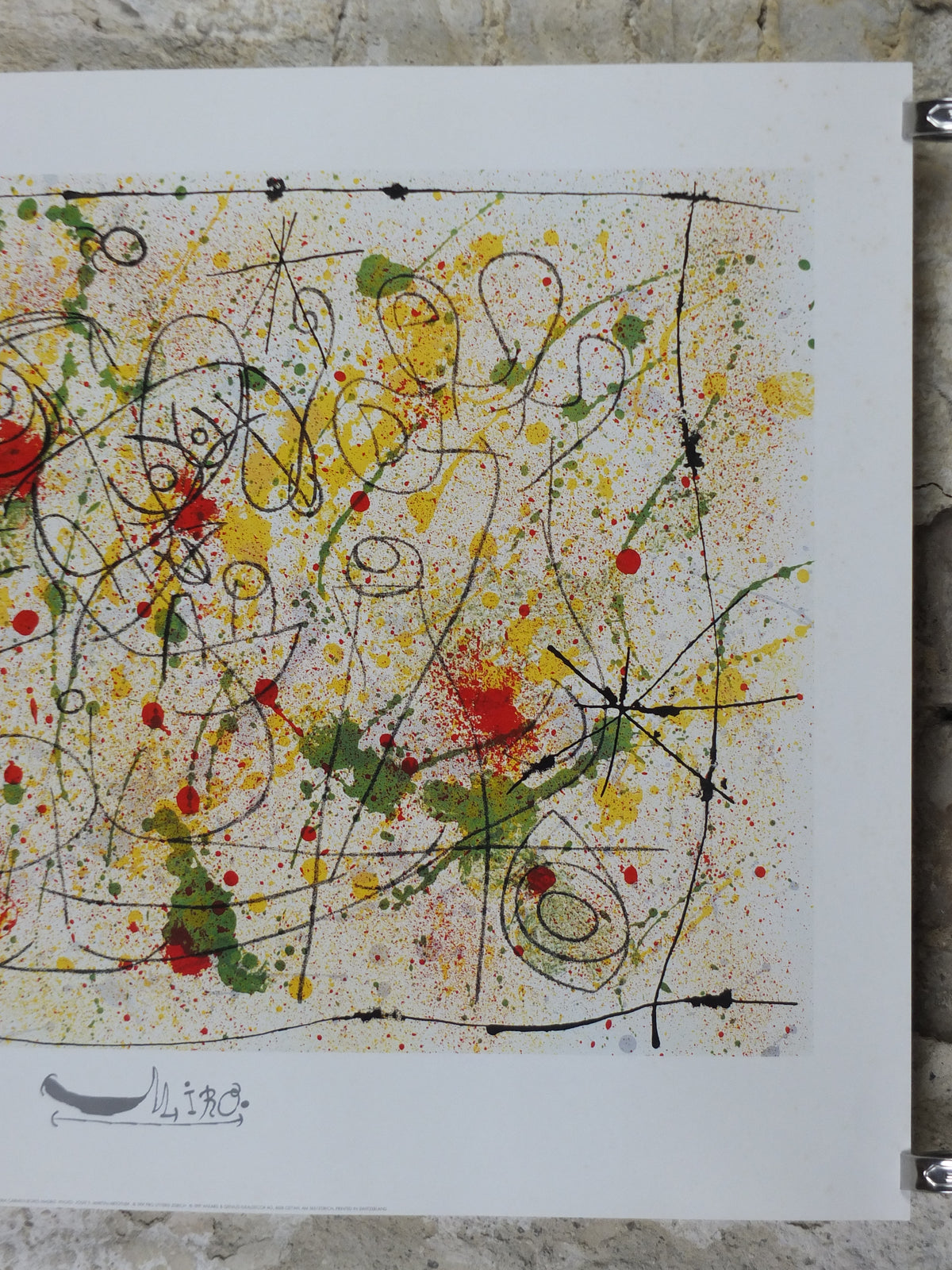 1991 Joan Miró The Birth of Ubu Poster – Vintage Swiss Abstract Art Print