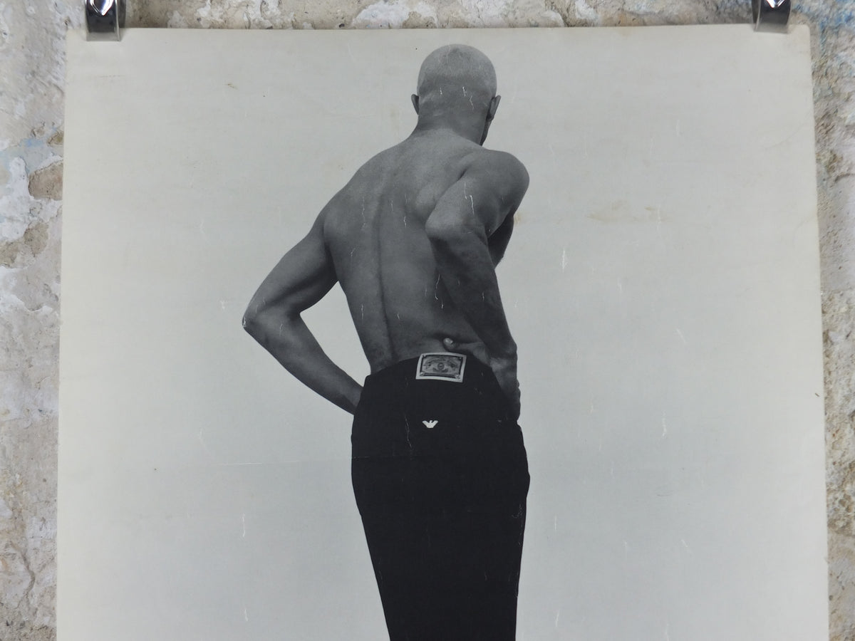 1990s Emporio Armani Fashion Advertising Poster – Glasgow Italian Centre, Black & White