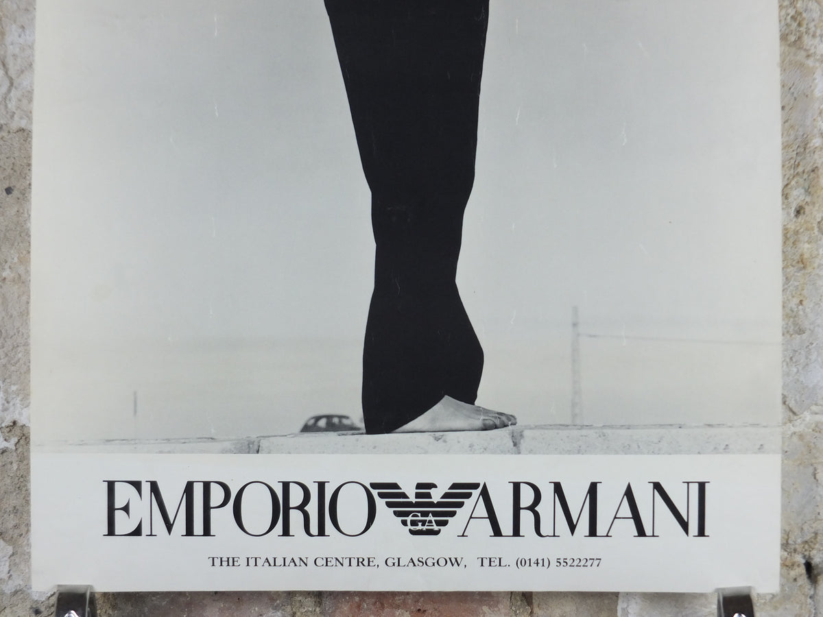 1990s Emporio Armani Fashion Advertising Poster – Glasgow Italian Centre, Black & White