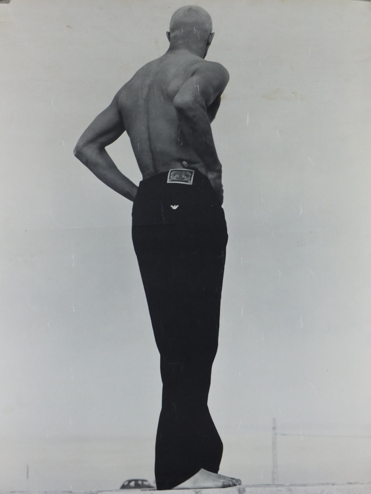 1990s Emporio Armani Fashion Advertising Poster – Glasgow Italian Centre, Black & White