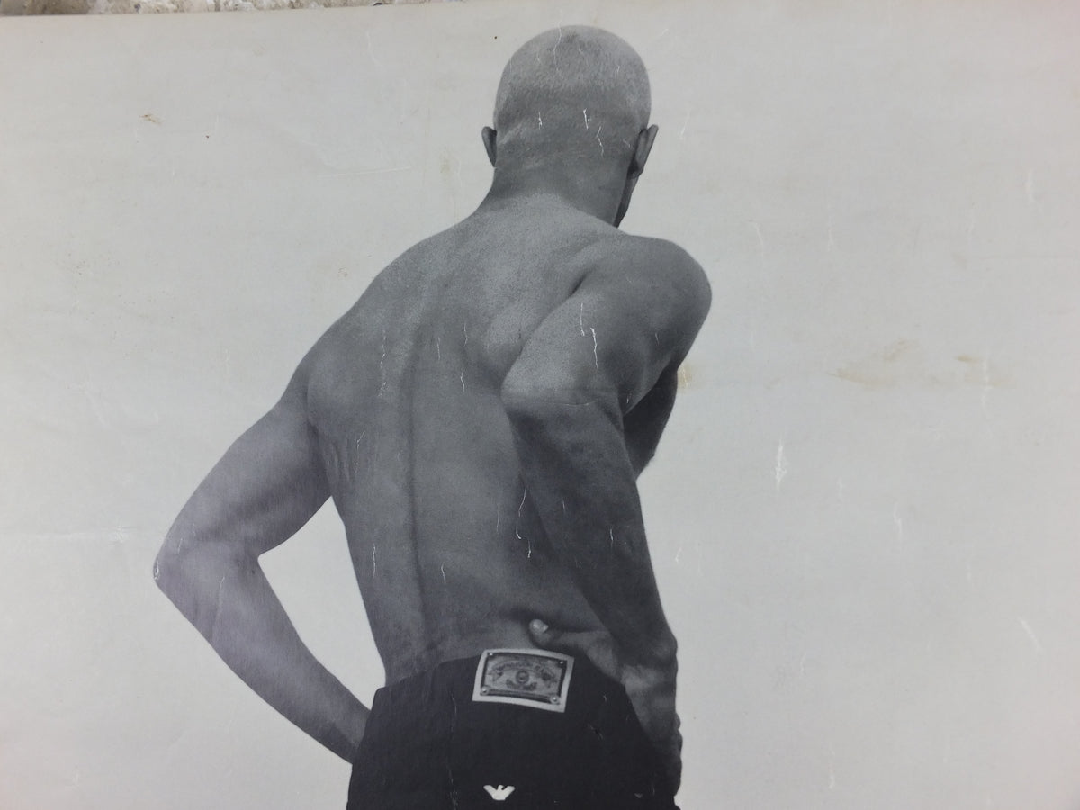 1990s Emporio Armani Fashion Advertising Poster – Glasgow Italian Centre, Black & White