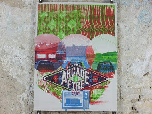 Arcade Fire 2010 Madison Square Garden Poster – Wes Winship Signed Screenprint 431/750