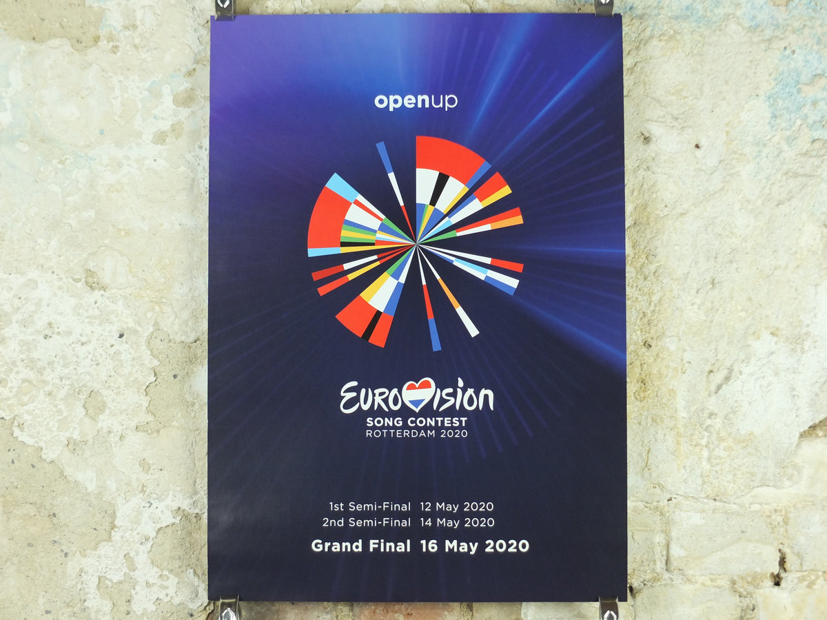 Eurovision 2020 Rotterdam Poster – Open Up, Cancelled Song Contest, Dutch Design