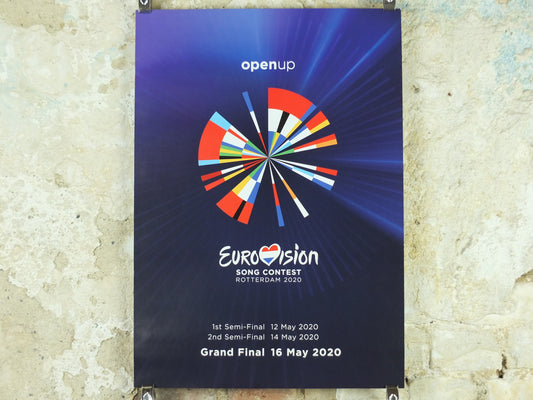 Eurovision 2020 Rotterdam Poster – Open Up, Cancelled Song Contest, Dutch Design