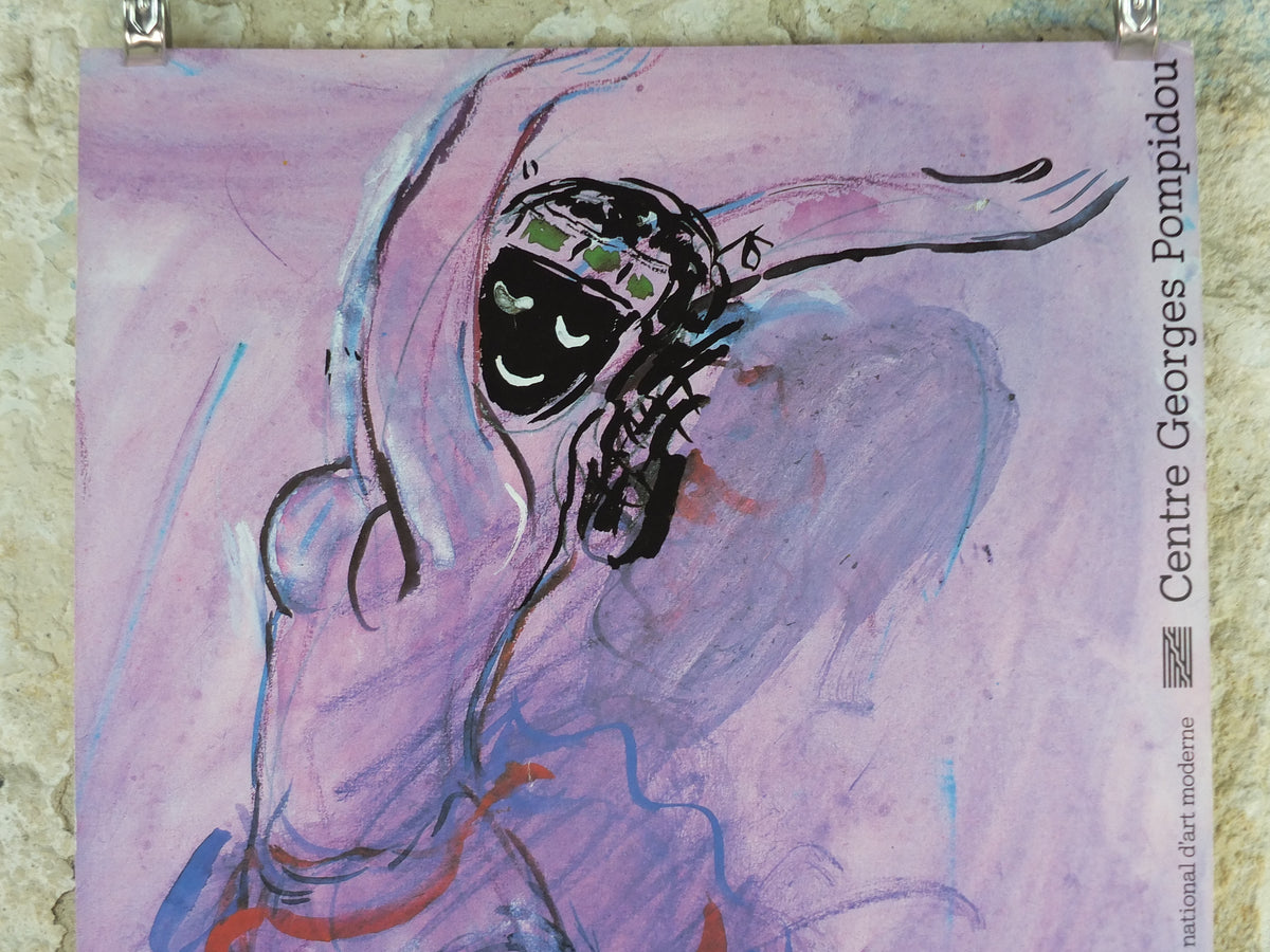 1984 Marc Chagall Violet Dancer Poster – The Firebird, Centre Pompidou Paris