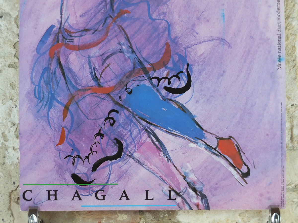 1984 Marc Chagall Violet Dancer Poster – The Firebird, Centre Pompidou Paris