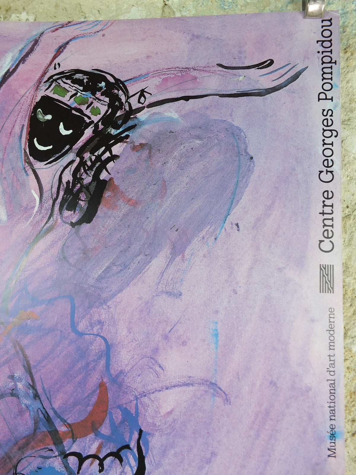 1984 Marc Chagall Violet Dancer Poster – The Firebird, Centre Pompidou Paris