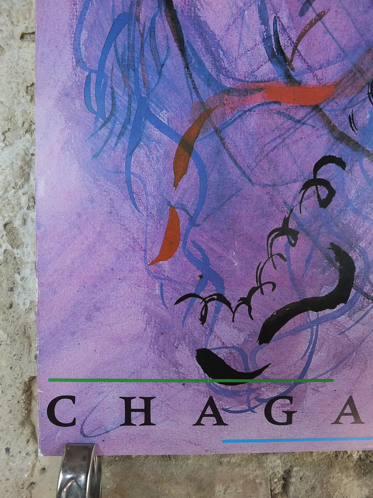 1984 Marc Chagall Violet Dancer Poster – The Firebird, Centre Pompidou Paris