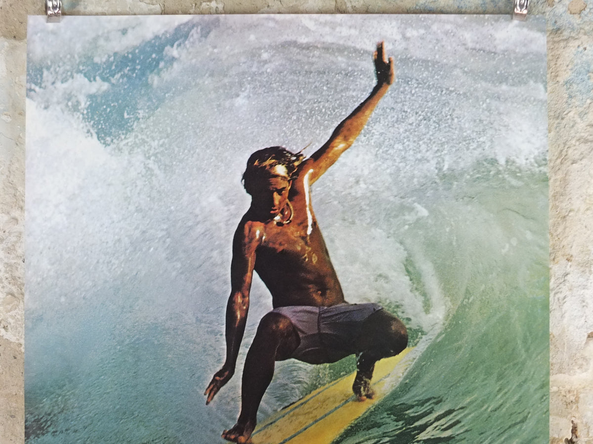 1970s Pan Am Hawaii Surfing Poster – Tom Haar, Vintage Airline Travel Advertising