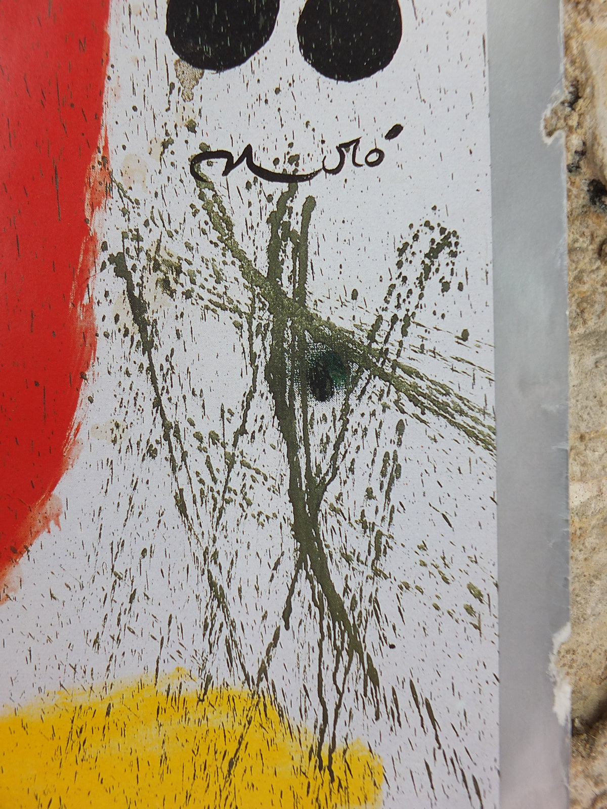 1986 Joan Miró Maeght Exhibition Poster – Aalborg, Silver Border