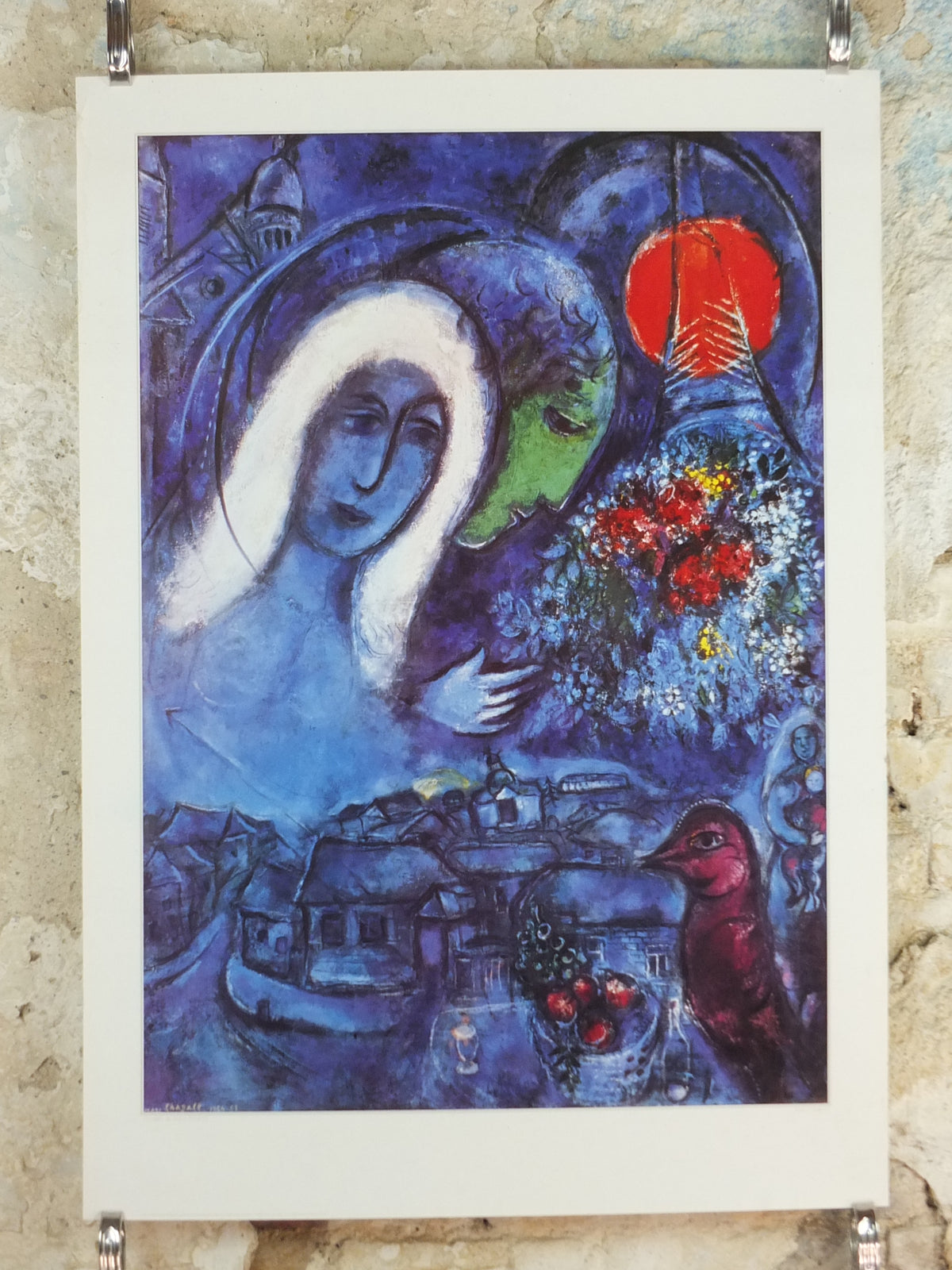 Marc Chagall Champs de Mars Art Print – Paris Lovers, Beechwood, c.1992