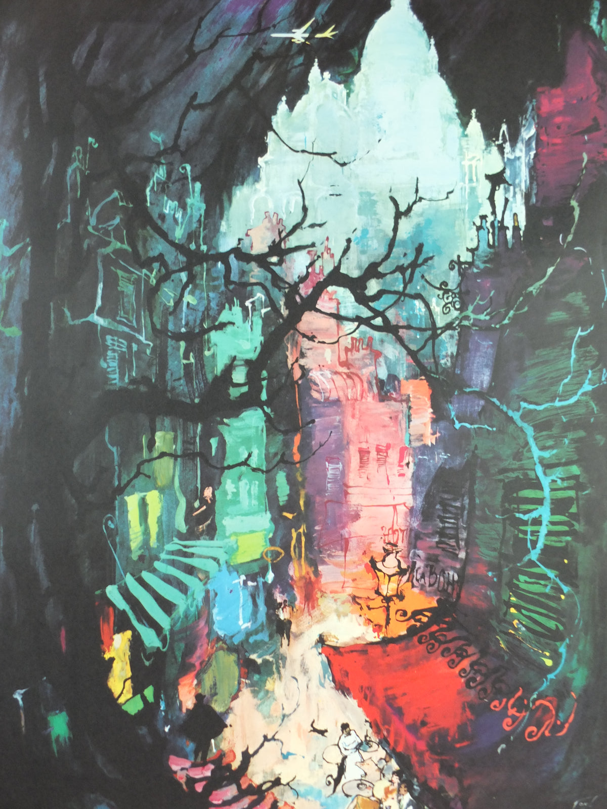 c.1960 SAS Paris Travel Poster – Otto Nielsen, Montmartre & Sacré-Cœur