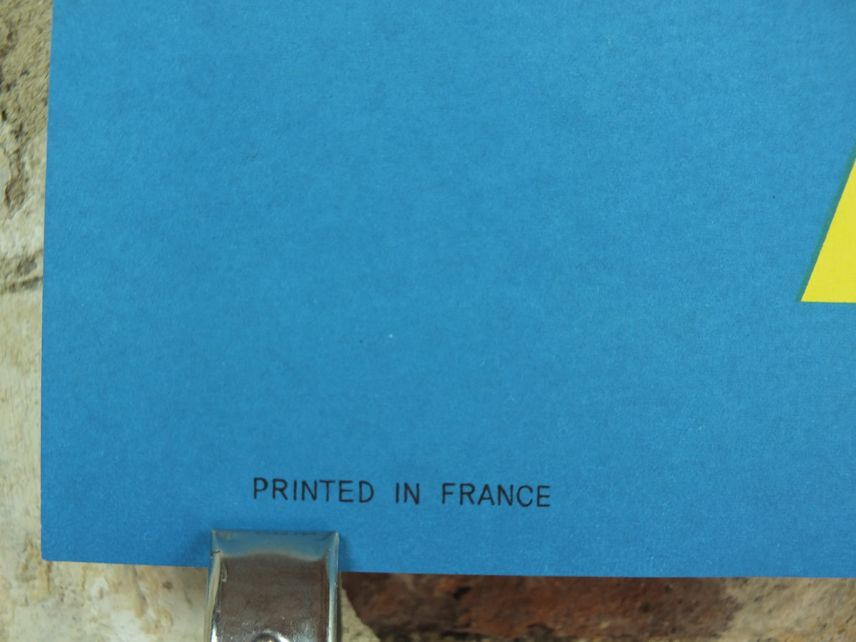 1962 Original Air France Mexico Travel Poster – Guy Georget Guitarist & Cactus
