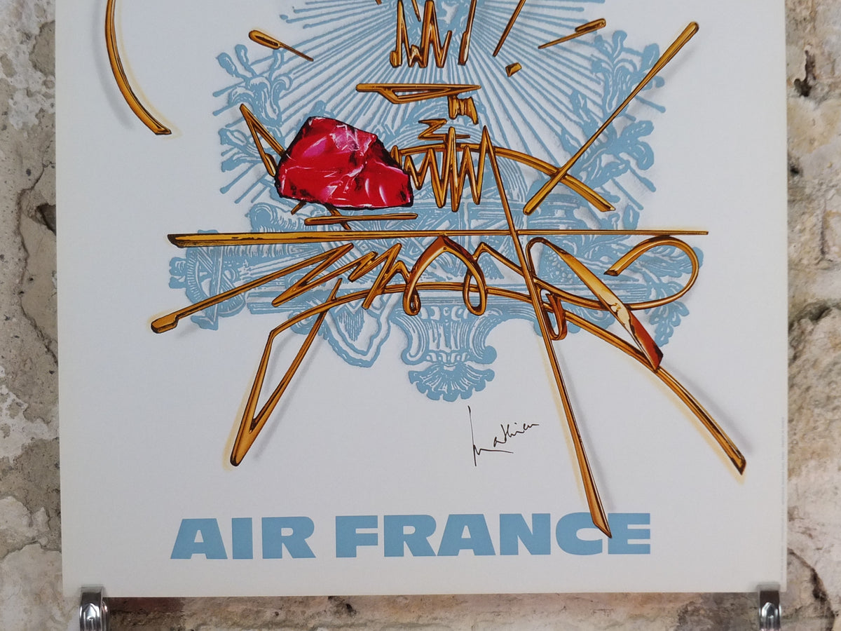 1967 Original Air France Travel Poster – Georges Mathieu Frankreich / France